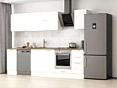 Alvinka 290X210 Cm Klasik Mebran Mutfak Dolabı M-E90S40S40-2 Mebran | Beyaz - Mdf