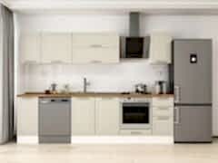 Alvinka 290X210 Cm Klasik Mebran Mutfak Dolabı M-E90S40S40-2 Mebran | Kumtaşı - Mdf