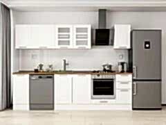 Alvinka 290X210 Cm Klasik Mebran Mutfak Dolabı M-E90S40S40-3 Mebran | Beyaz - Suntalam