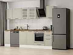 Alvinka 290X210 Cm Klasik Mebran Mutfak Dolabı M-E90S40S40-3 Mebran | Kumtaşı - Mdf