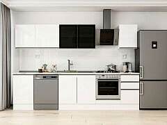 Alvinka 305X210 Cm High Gloss Mutfak Dolabı M-E90S50S45-3 High Gloss | Beyaz - Mdf