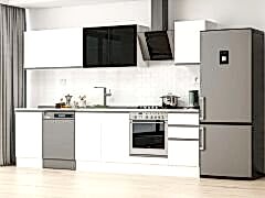 Alvinka 305X210 Cm High Gloss Mutfak Dolabı M-E90S50S45-3 High Gloss | Beyaz - Mdf