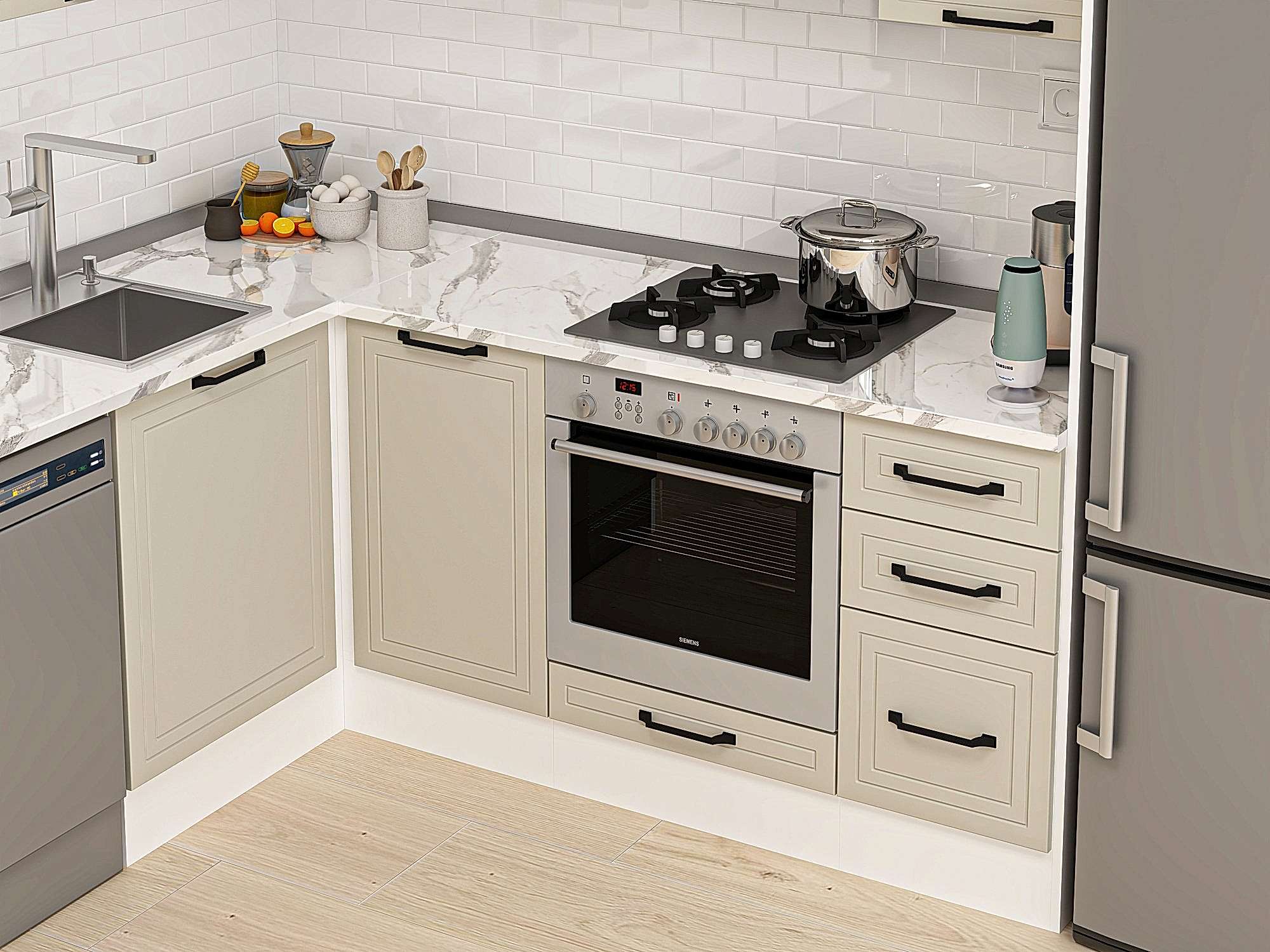 MDF Mebran A Mutfak Dolabı